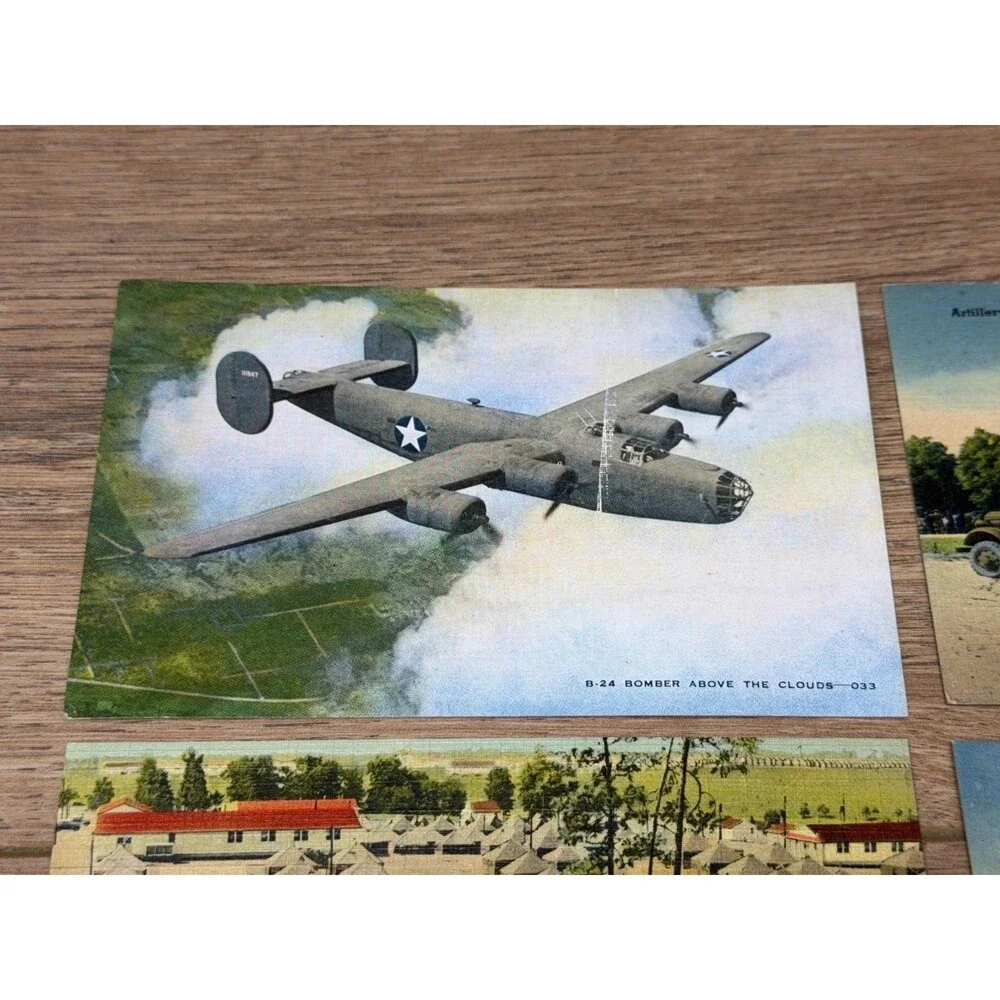 WWII US Army Military Scenes Postcards - Lot of 6 - Unused Never Mailed